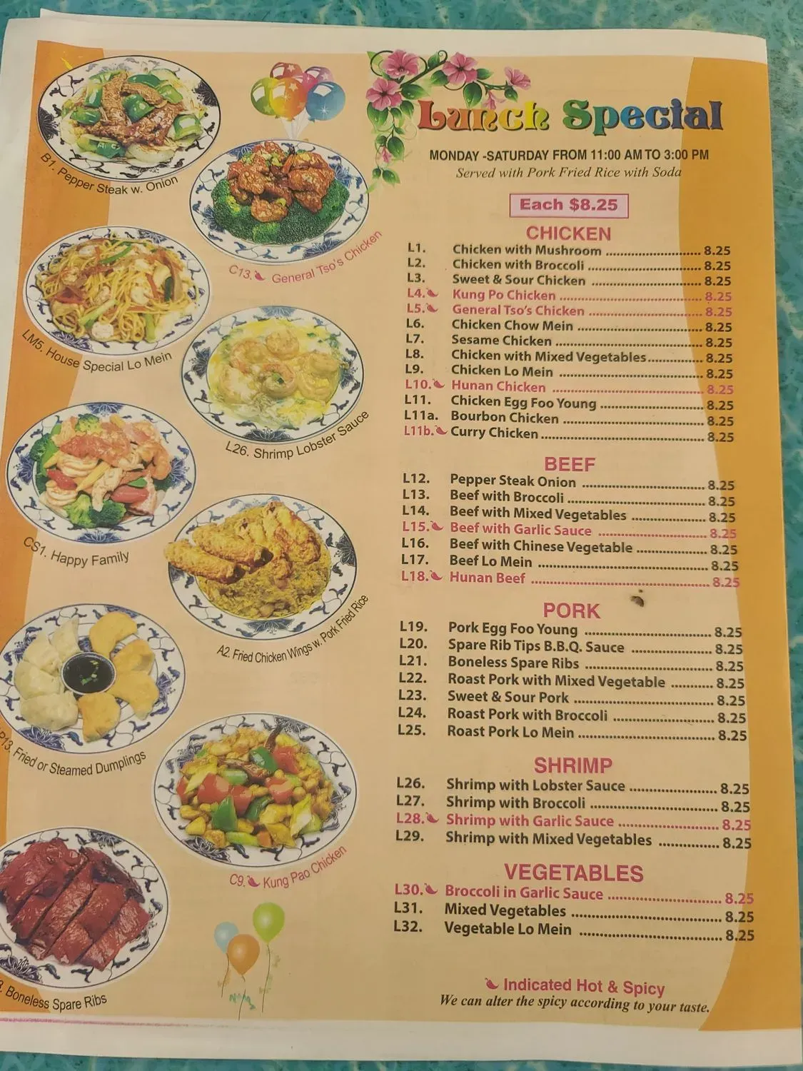 Menu 1