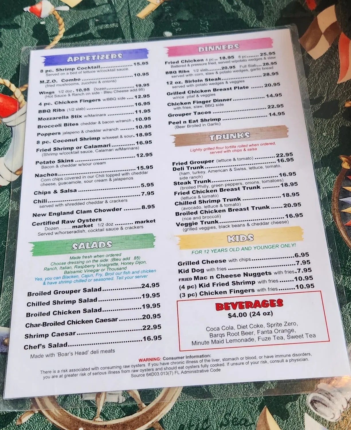 Menu 6