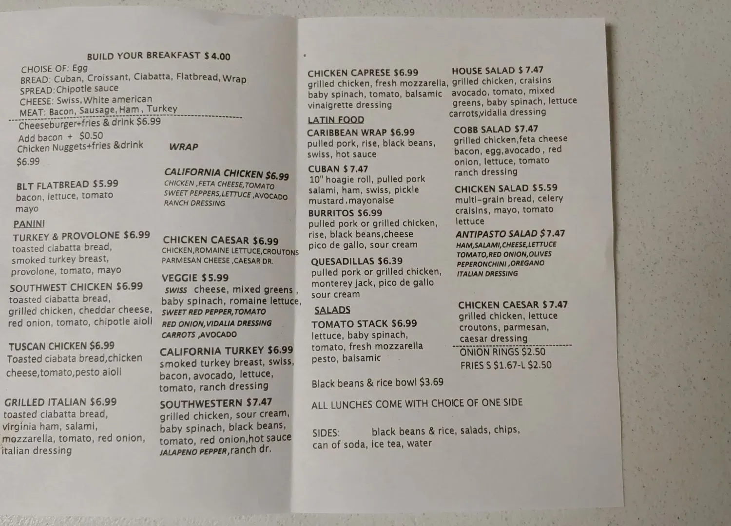 Menu 2