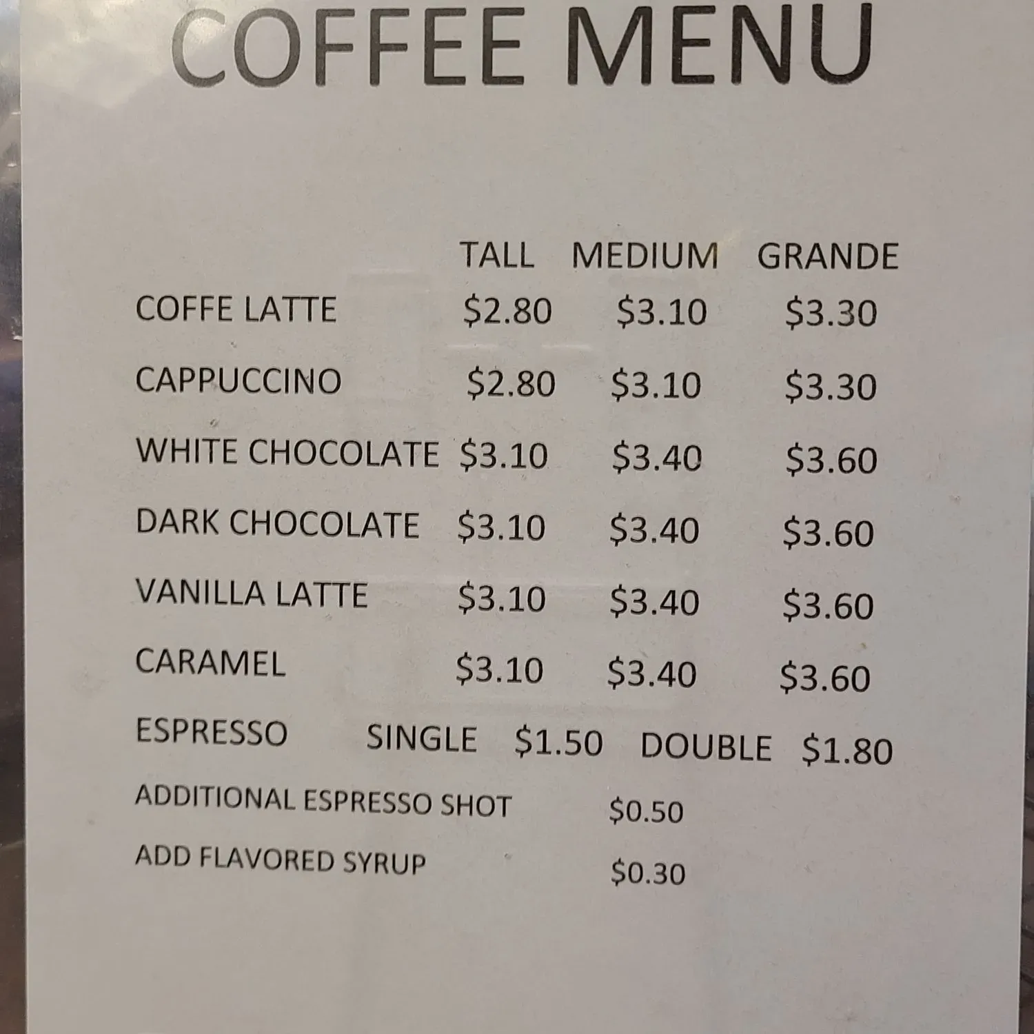 Menu 1