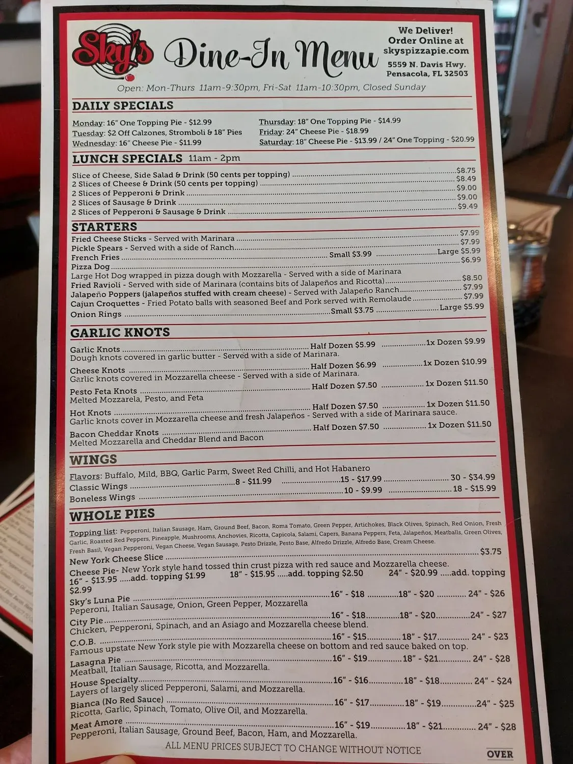 Menu 3