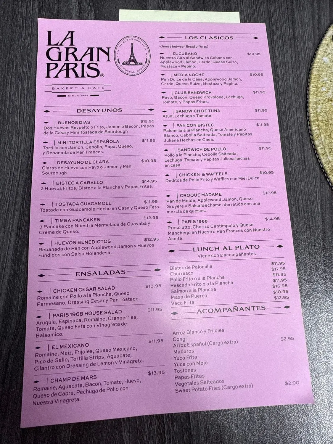 Menu 1