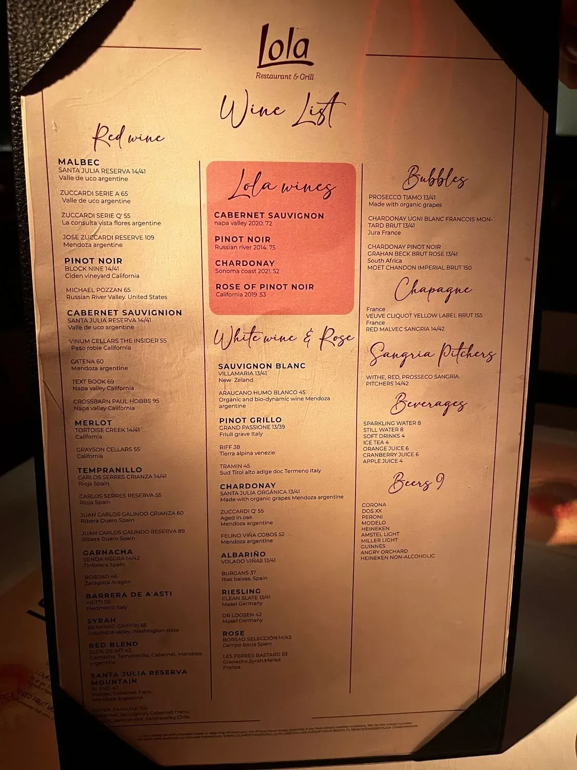 Menu 5