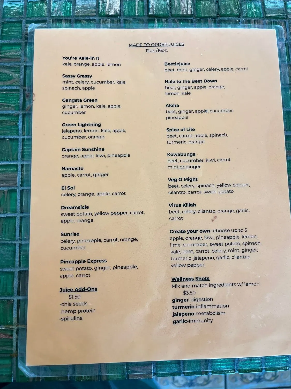 Menu 2