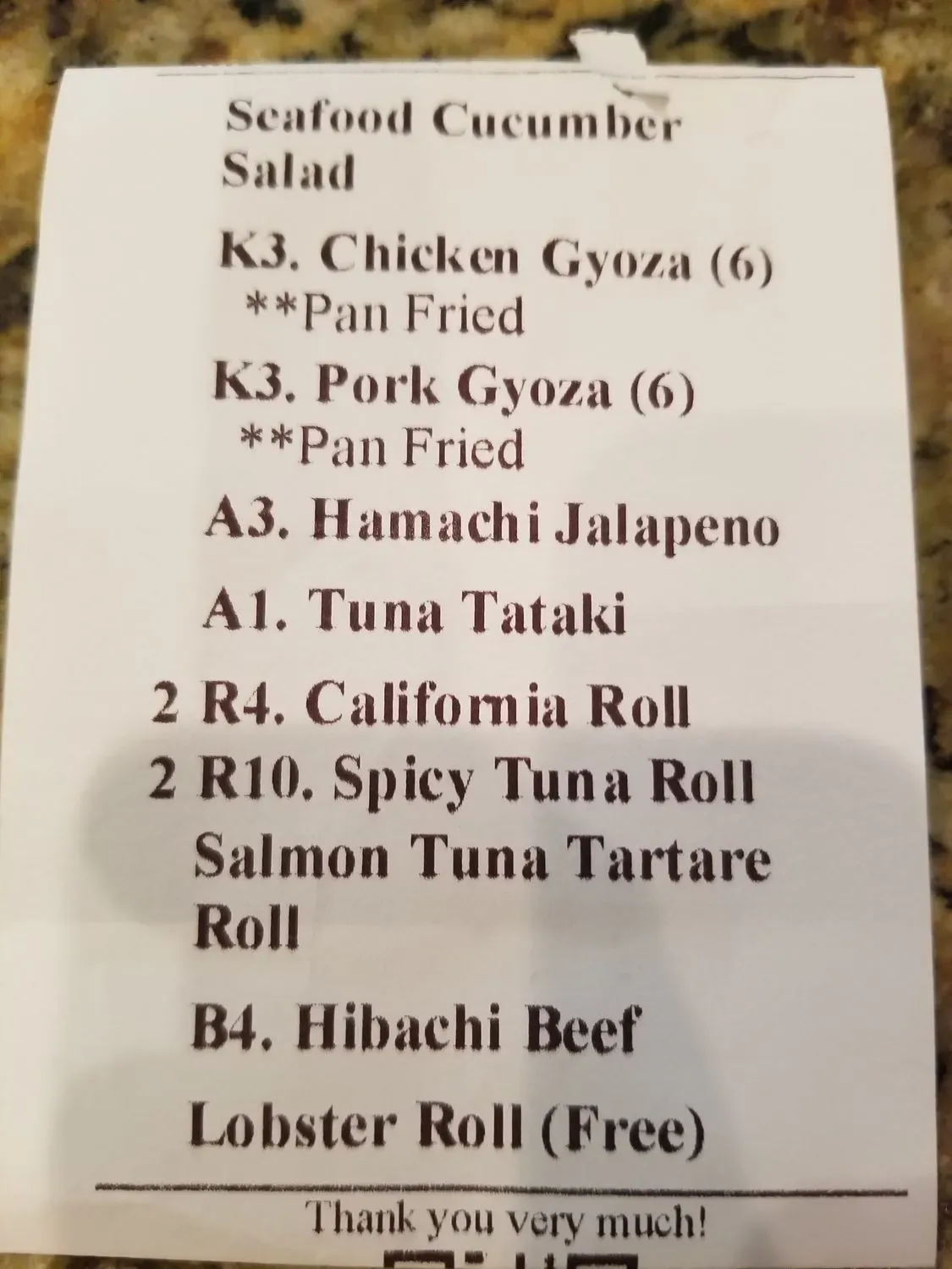 Menu 5