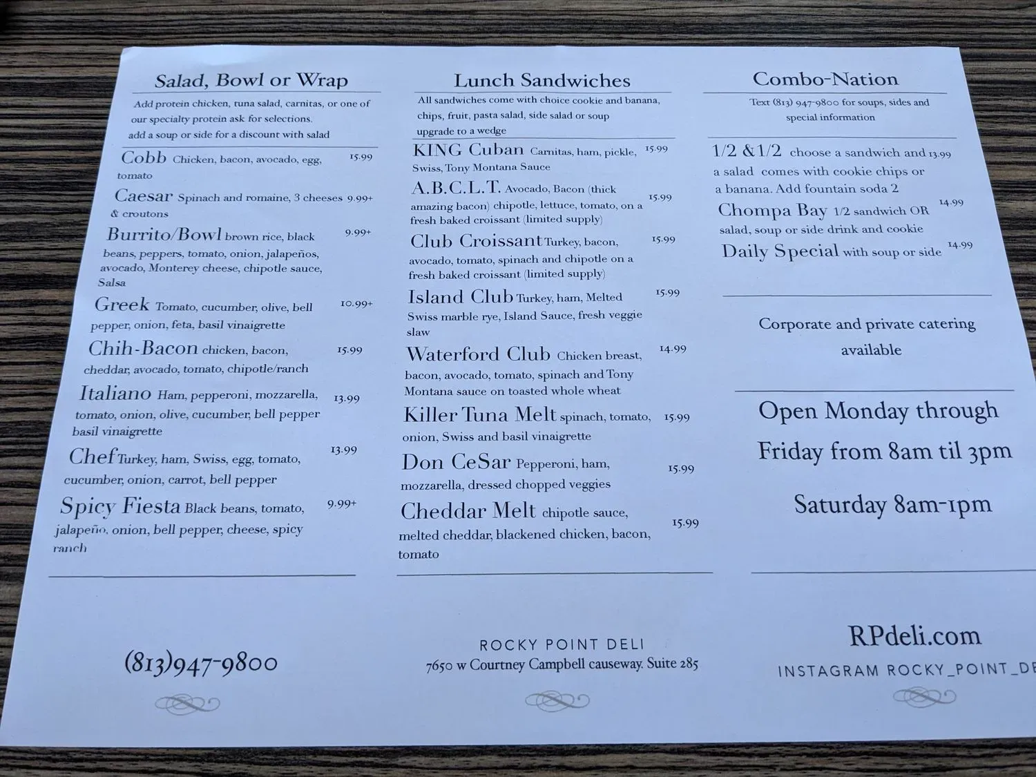 Menu 1