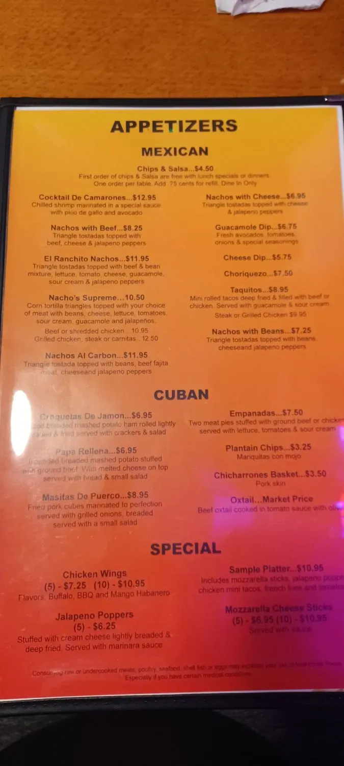 Menu 5