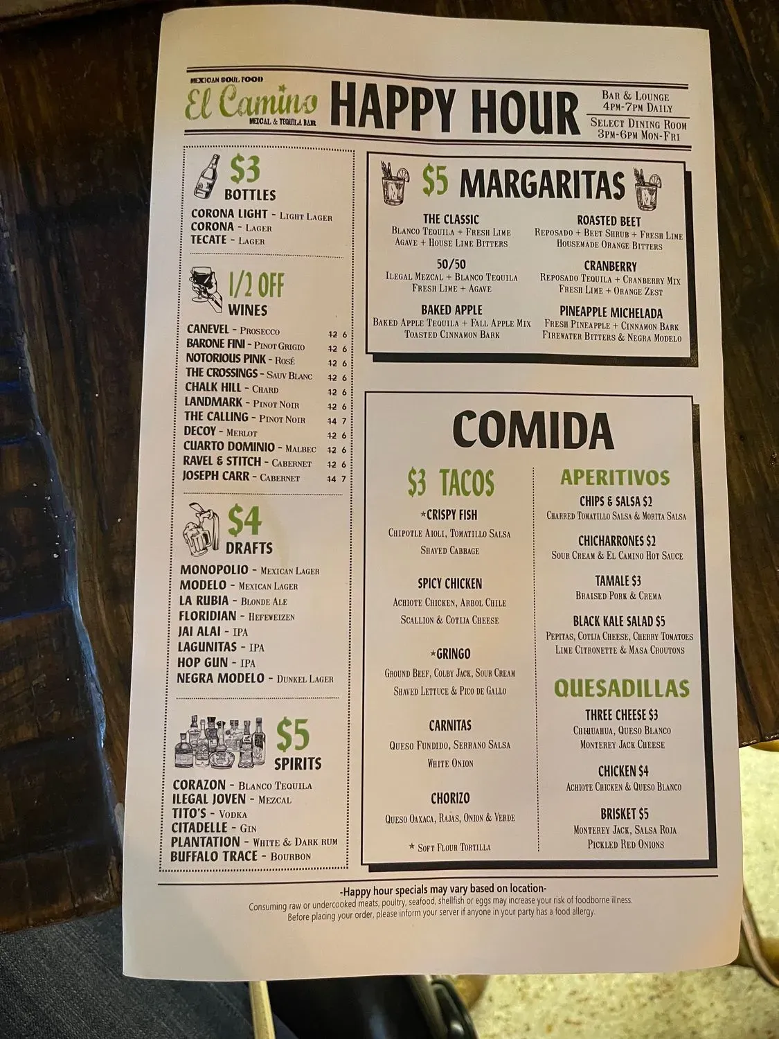 Menu 5