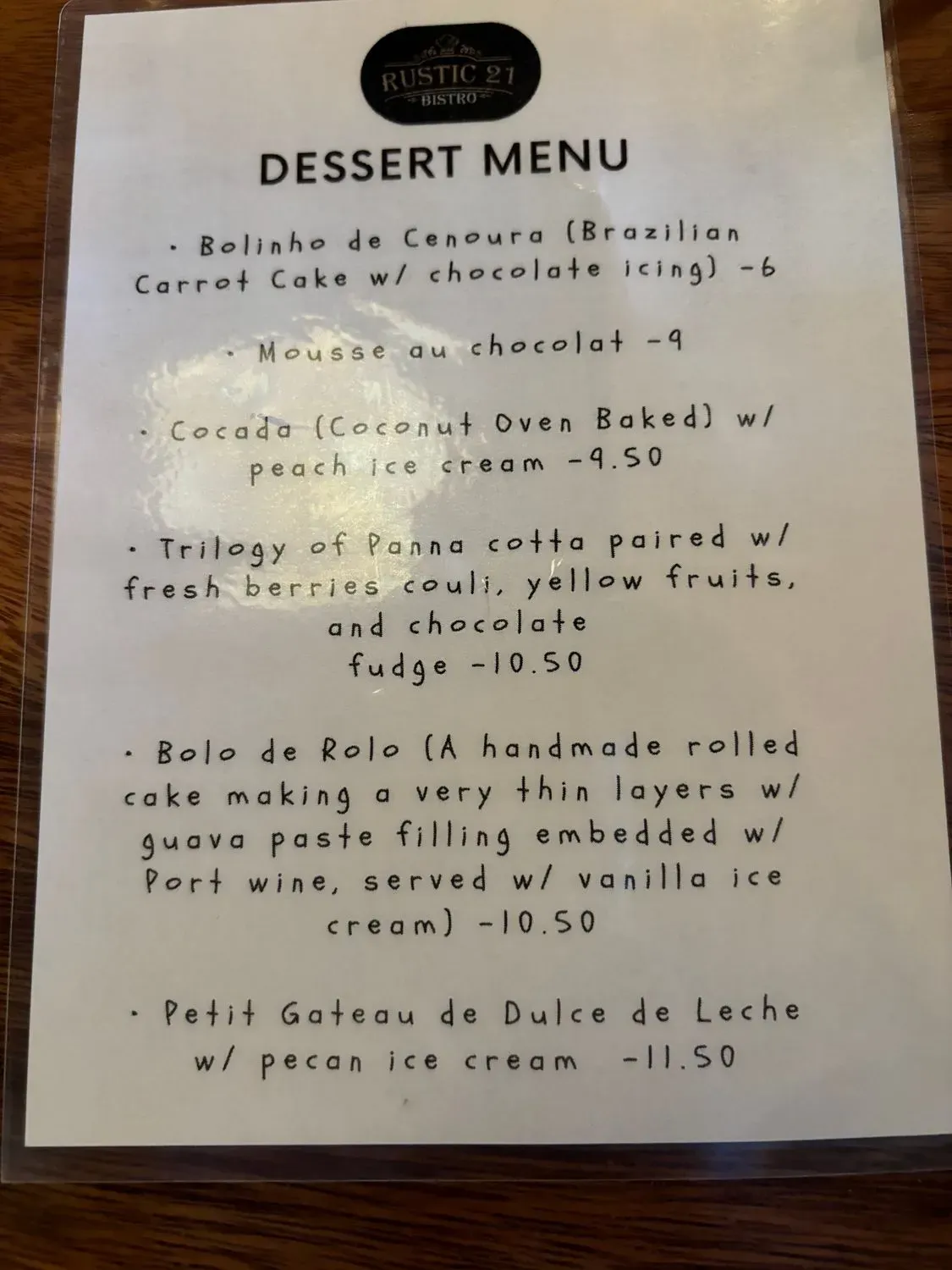 Menu 5