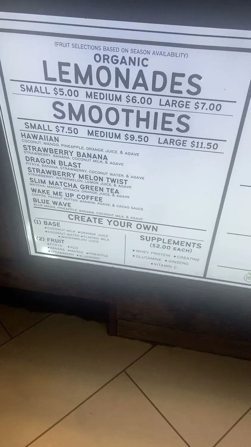 Menu 1