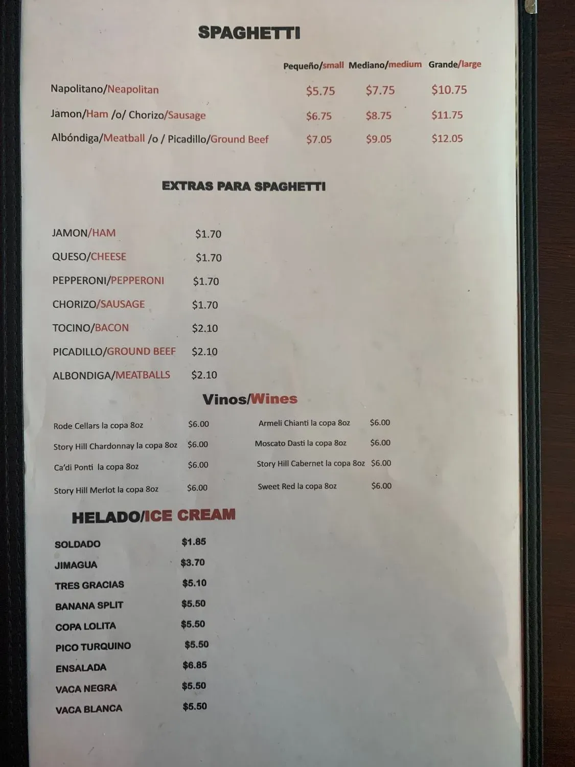 Menu 5