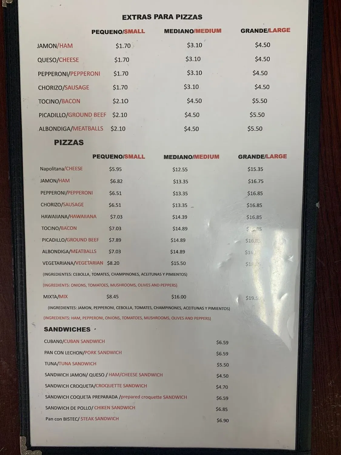 Menu 1