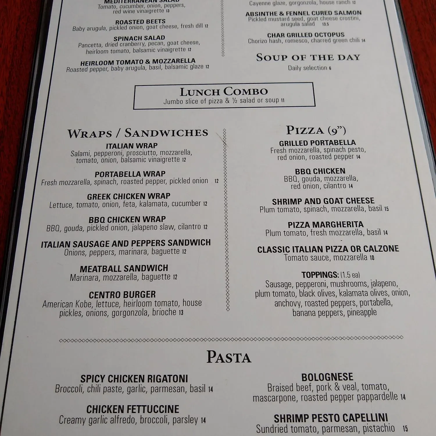 Menu 2