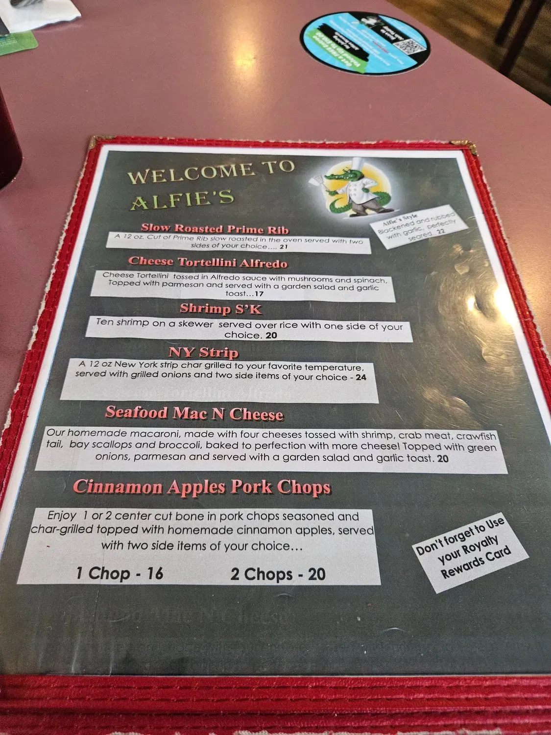 Menu 5