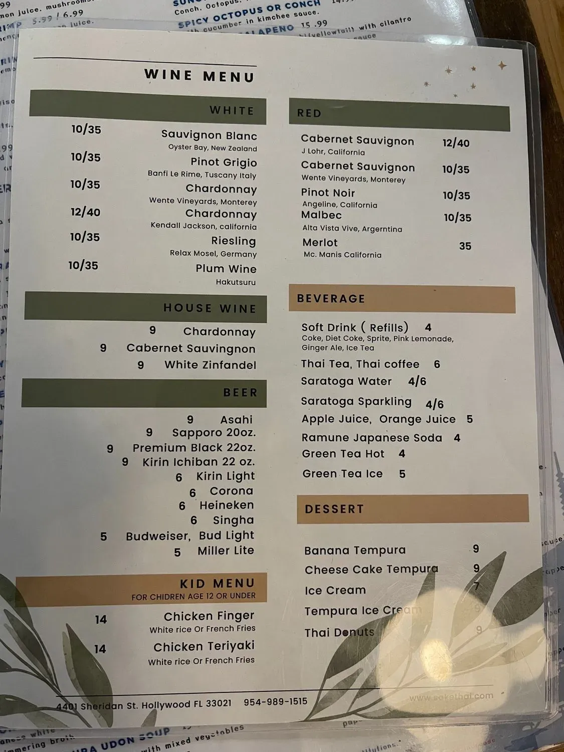 Menu 6