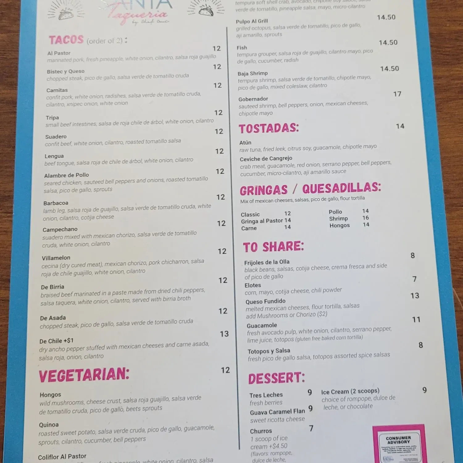 Menu 1