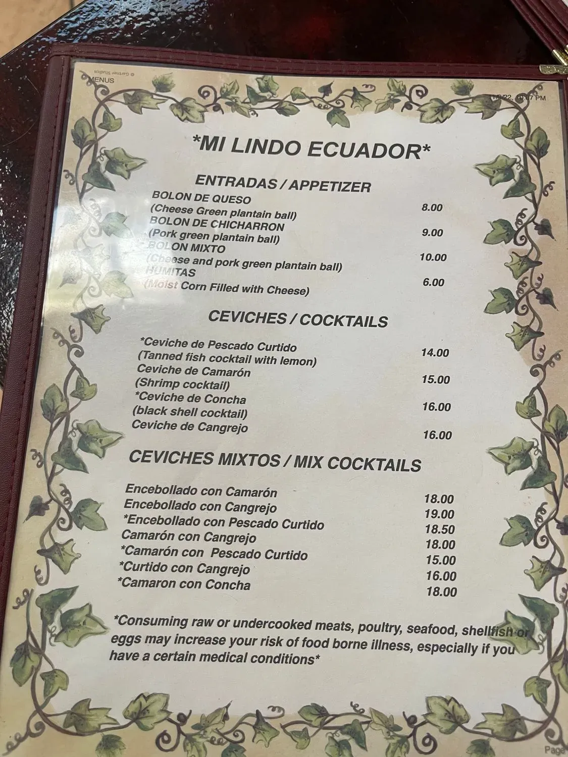 Menu 1