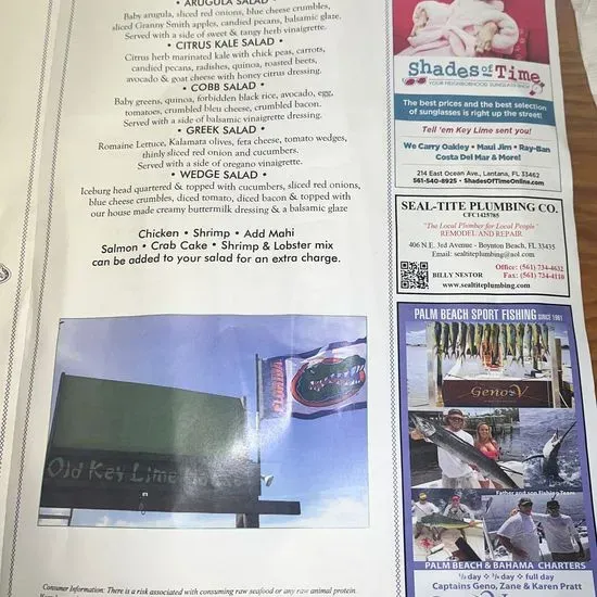 Old Key Lime House Menu Lantana, FL Checkle