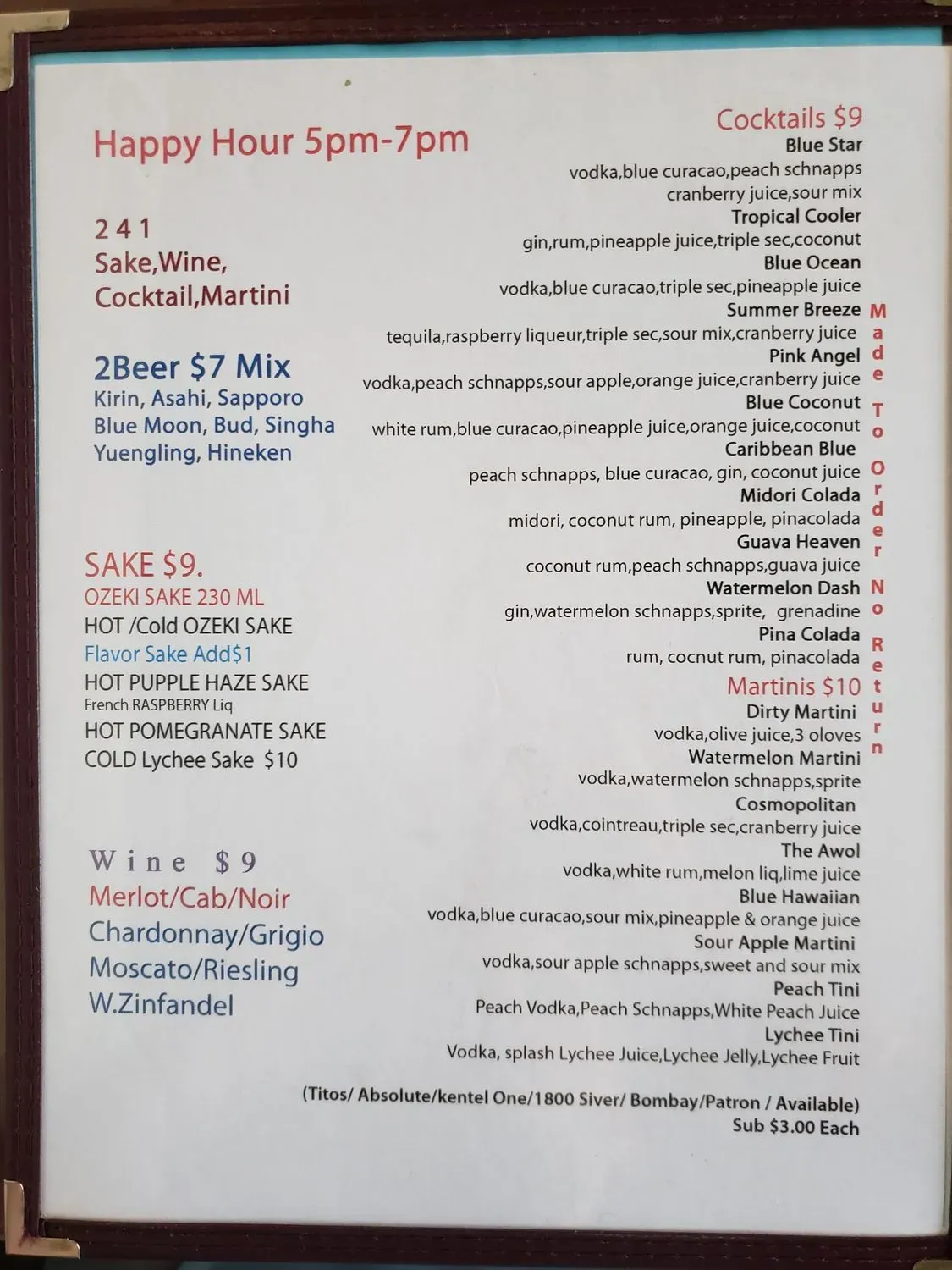 Menu 3