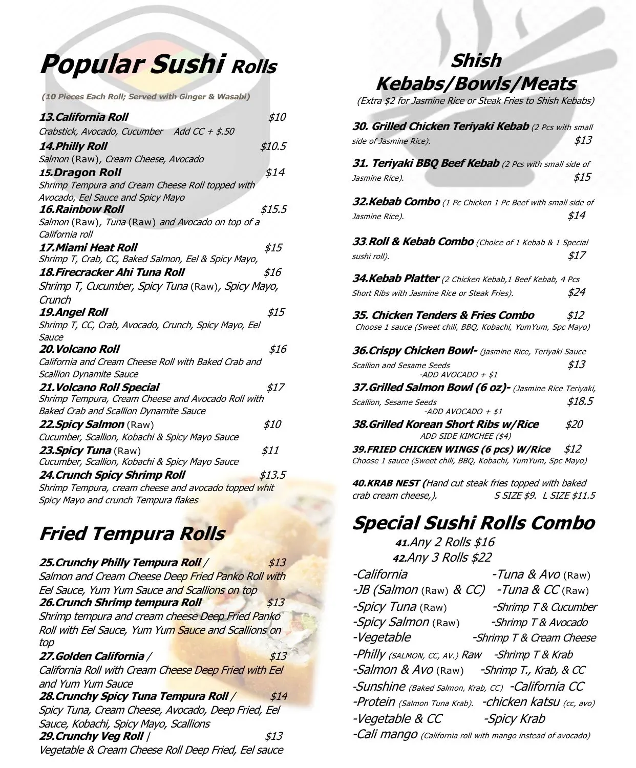 Menu 2