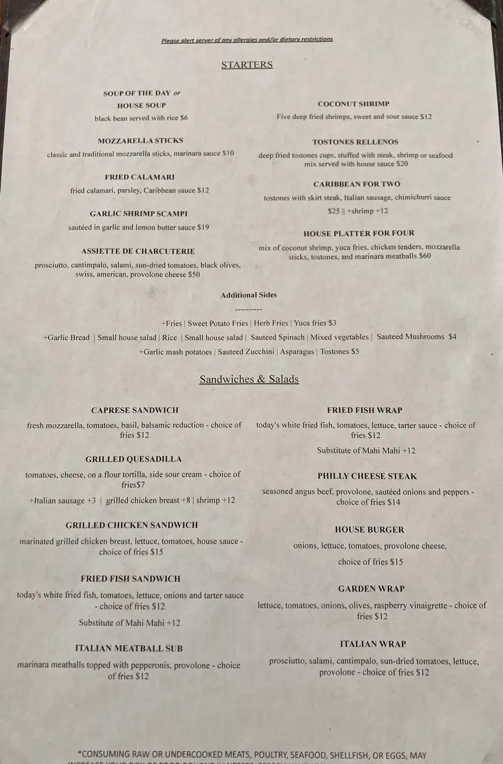 Menu 1