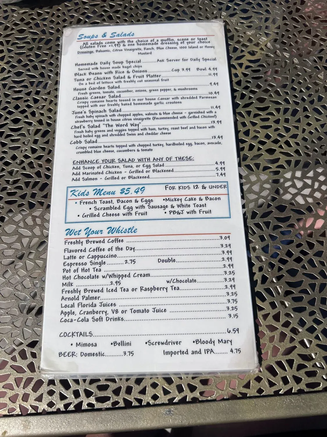 Menu 5