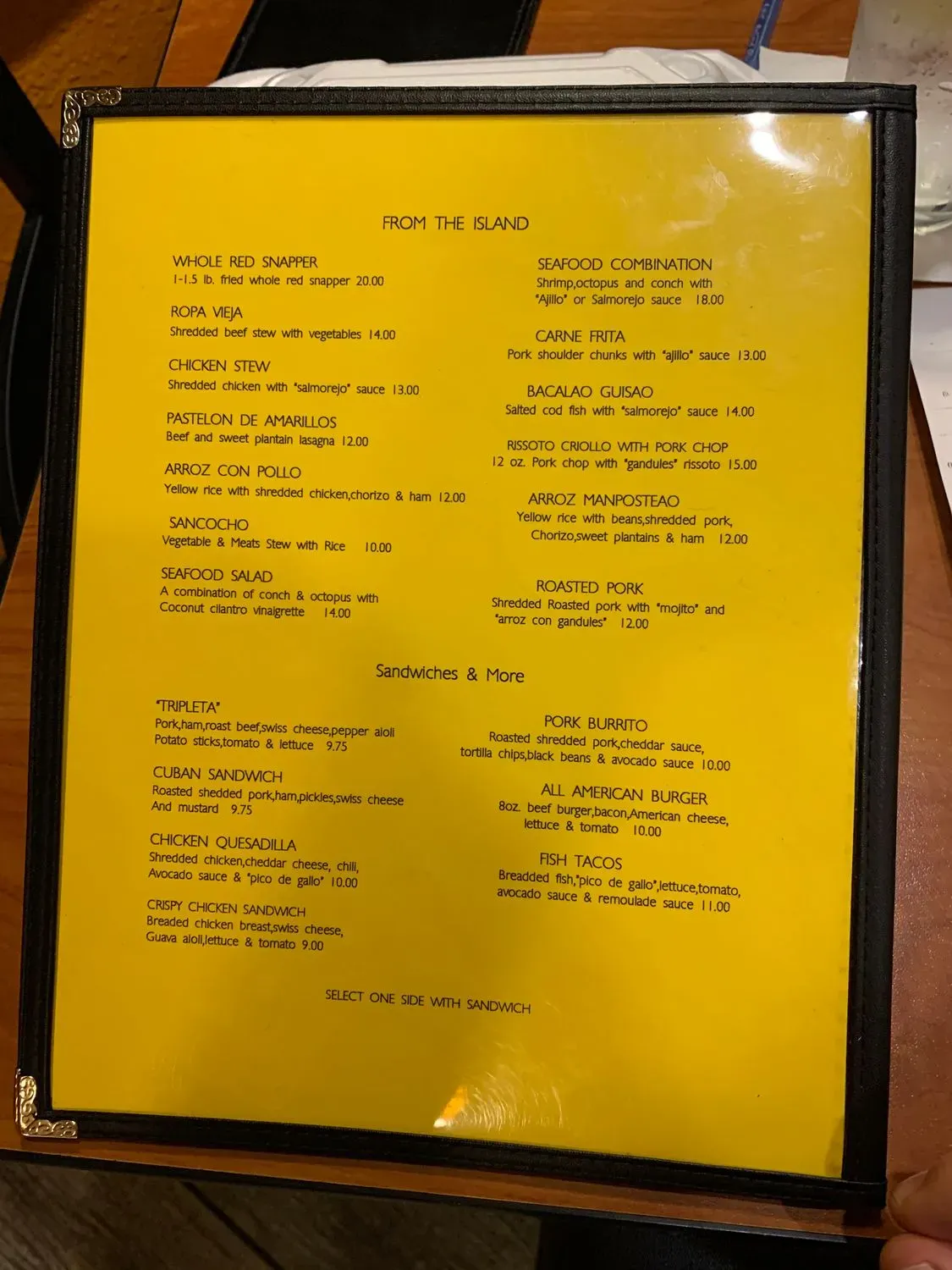 Menu 5