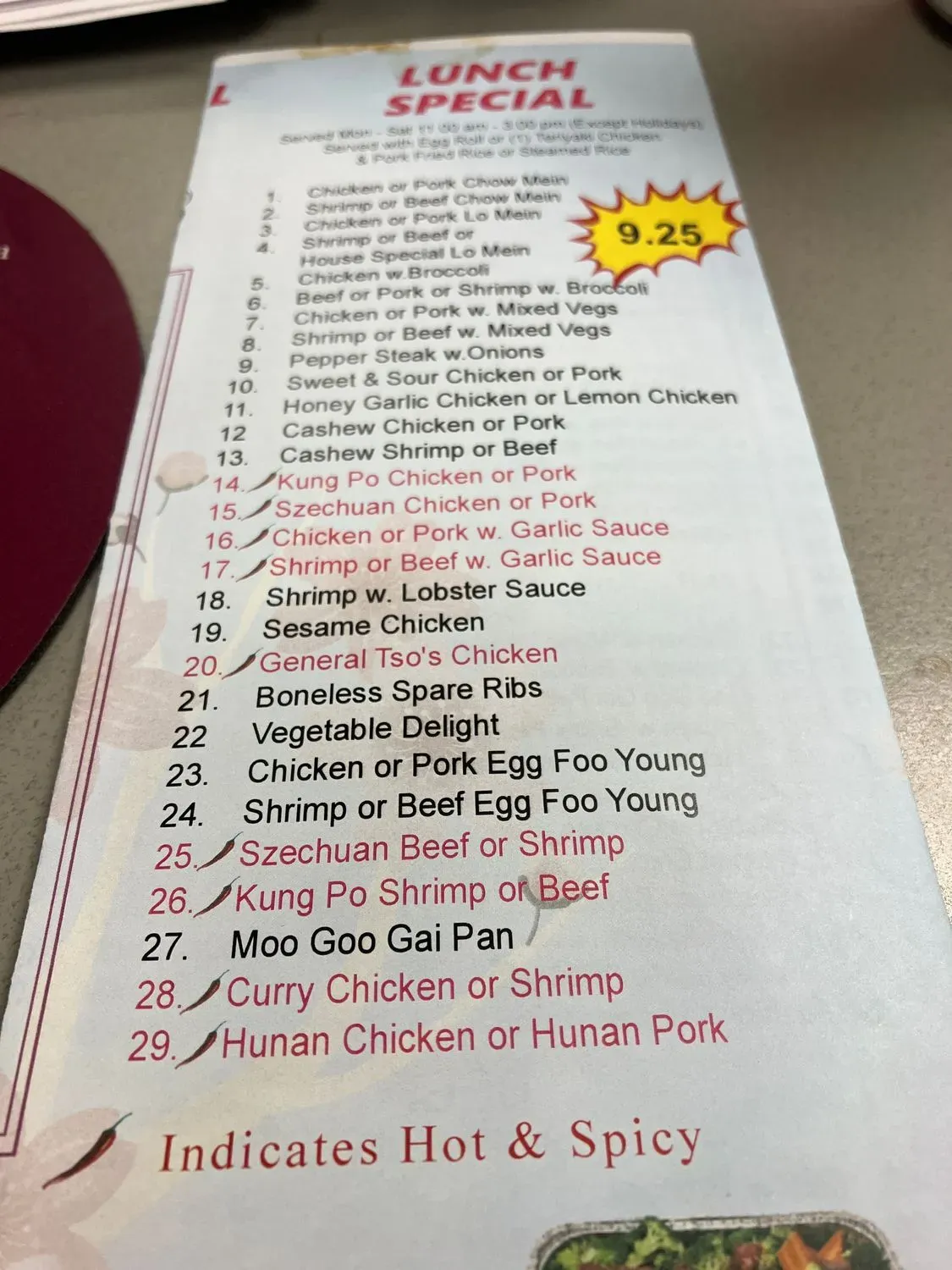 Menu 1