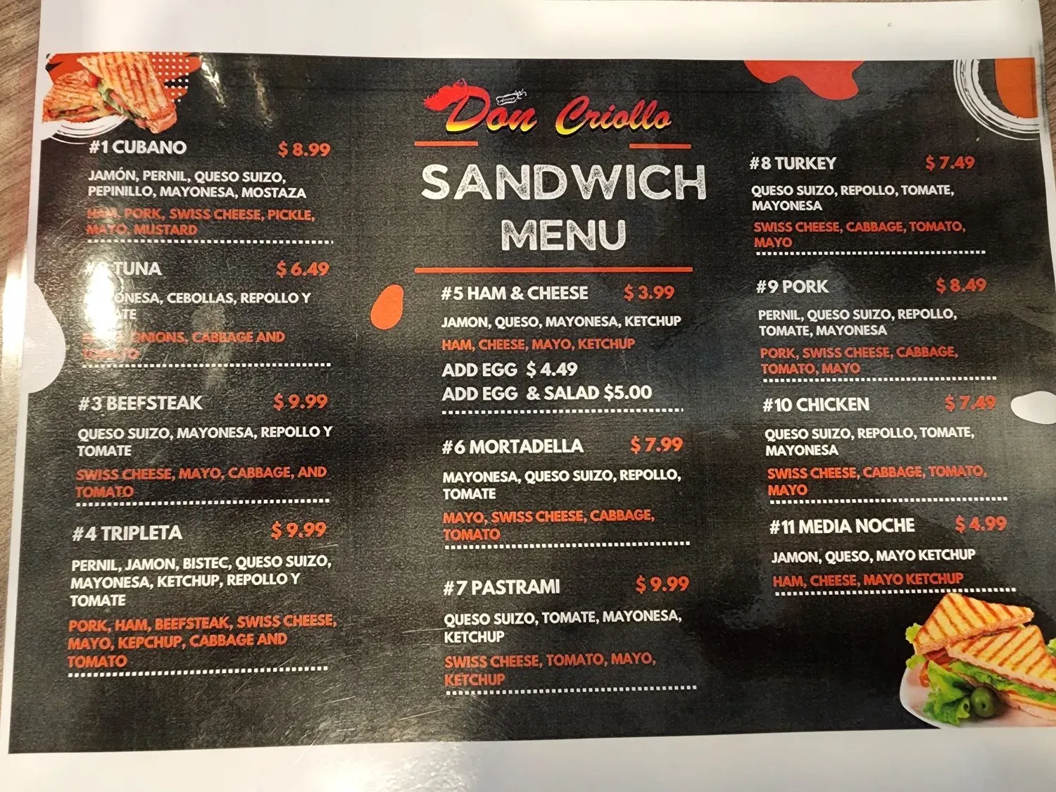 Menu 2