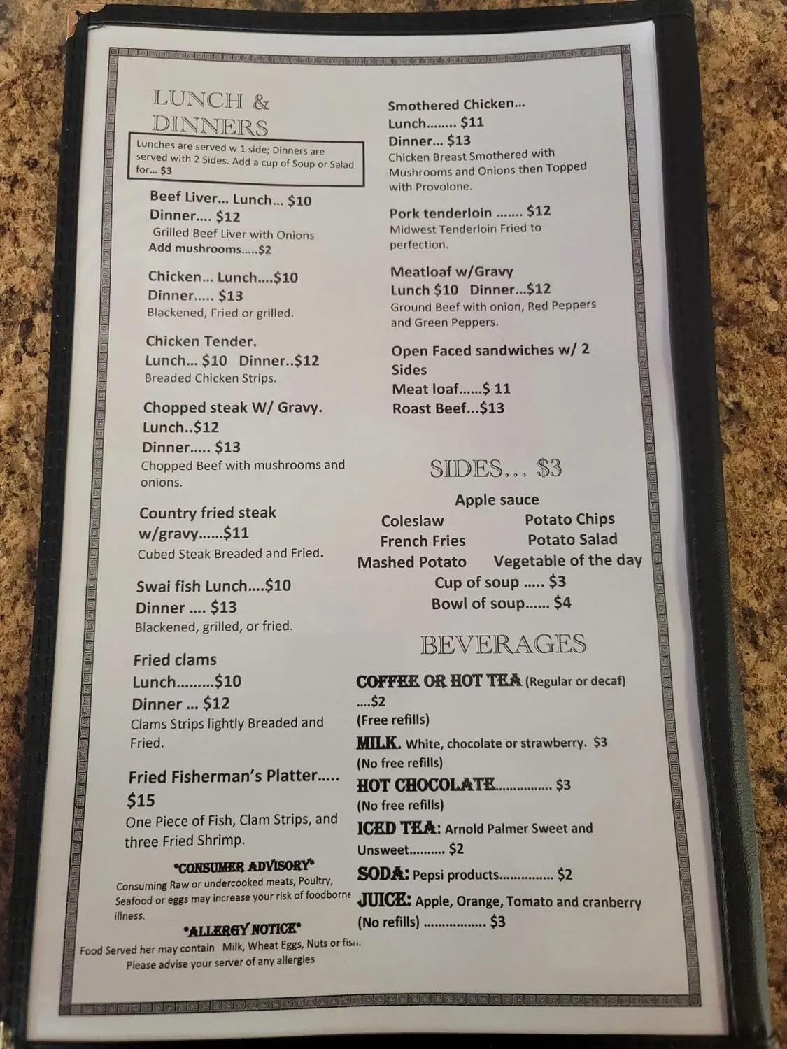 Menu 1