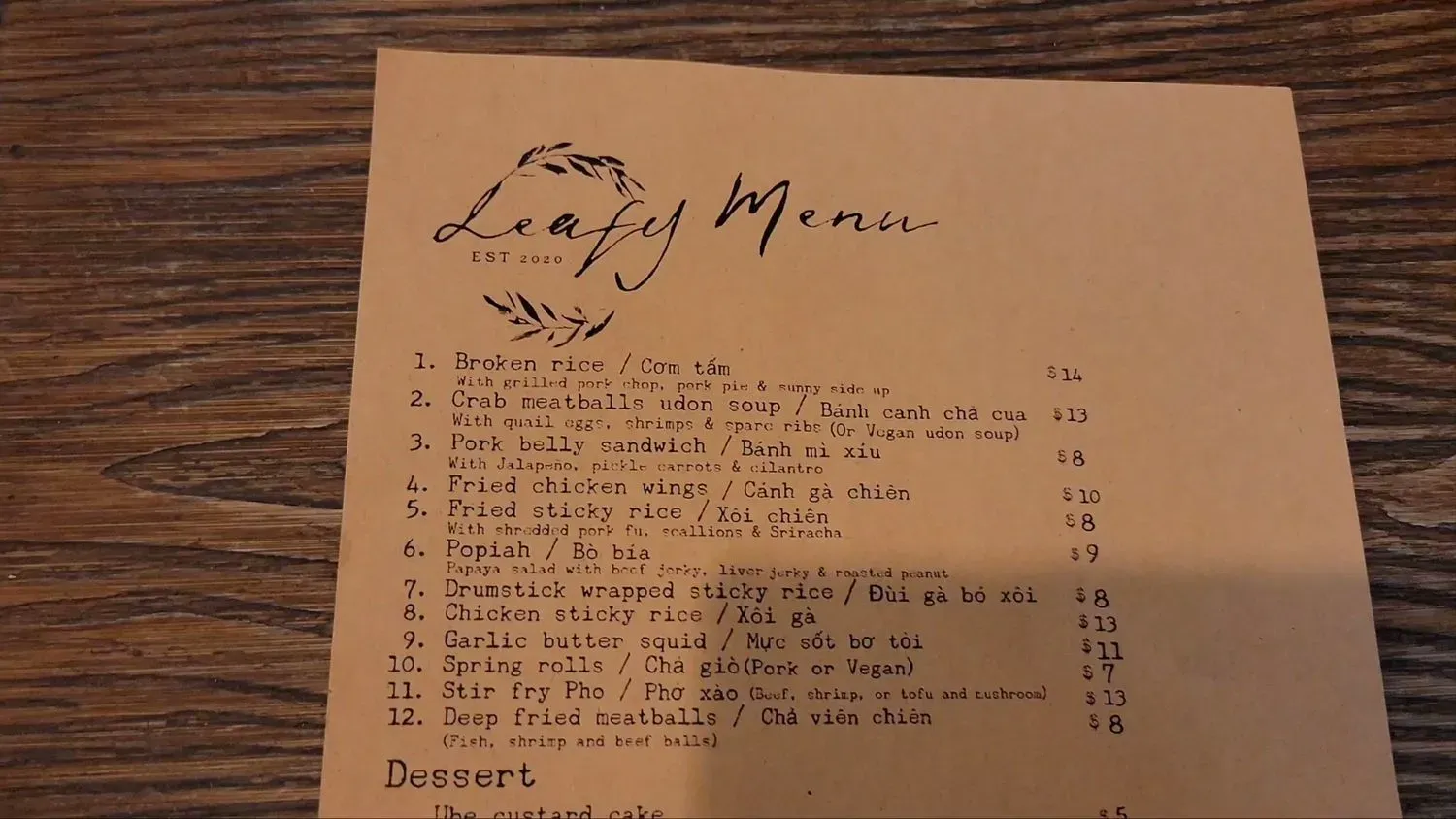 Menu 2