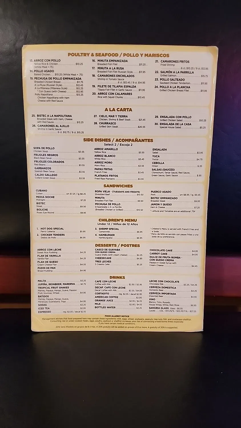 Menu 5