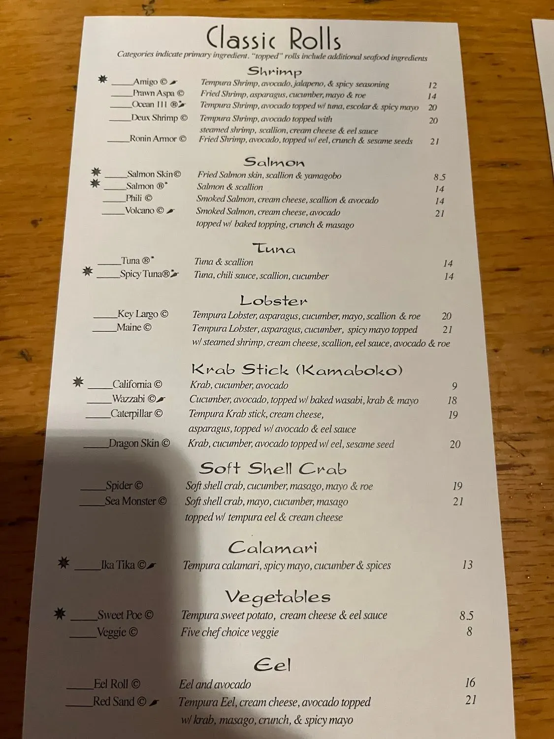 Menu 1