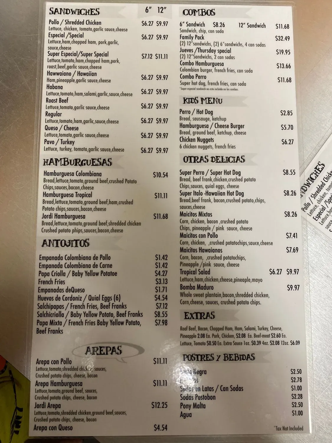 Menu 1