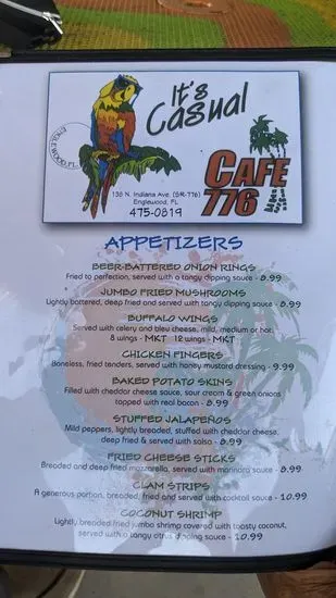 Cafe 776 Menu | Englewood, FL | Checkle