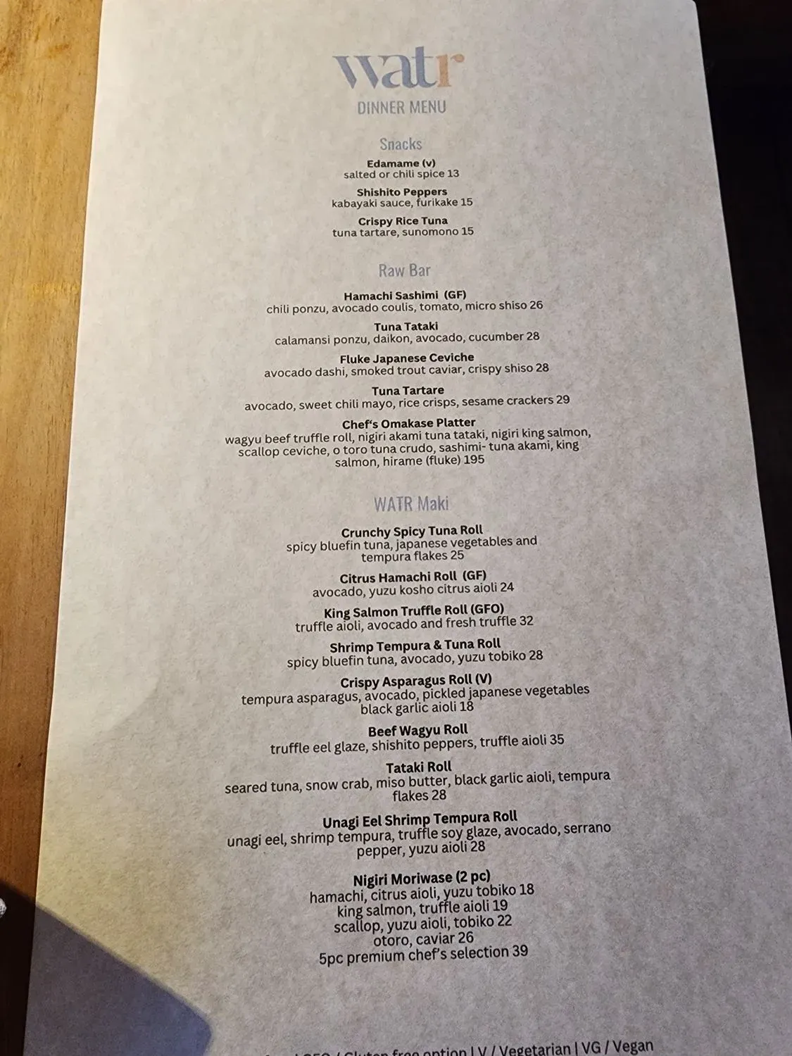 Menu 5