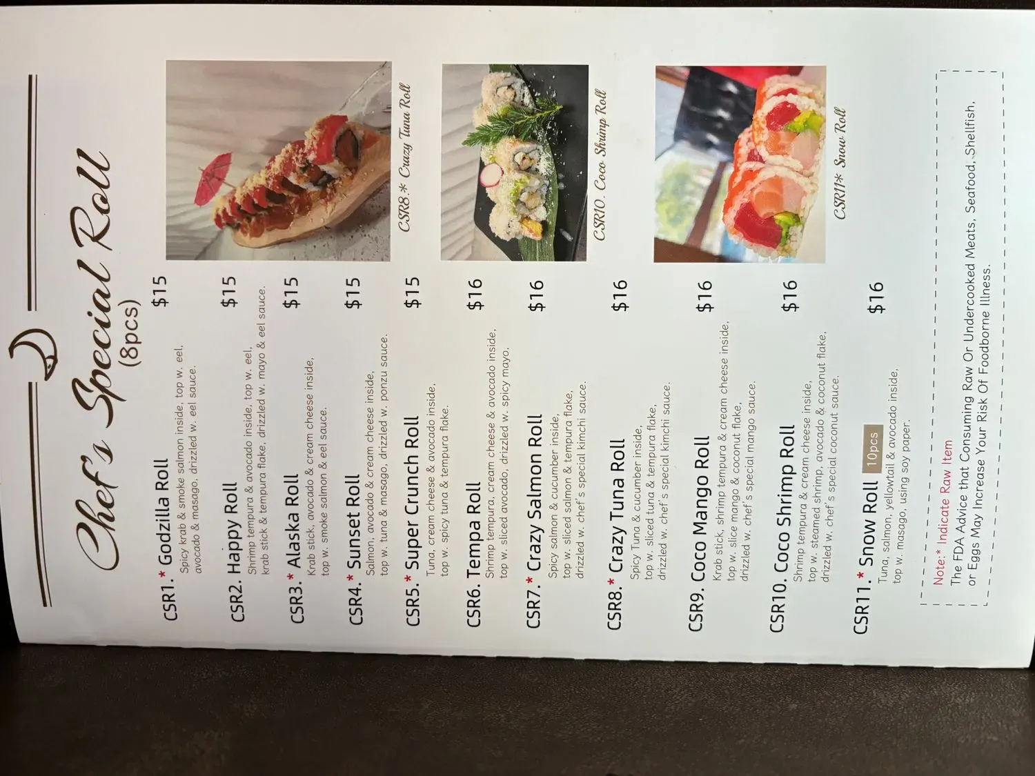 Menu 5