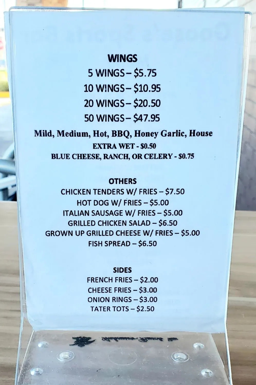 Menu 1