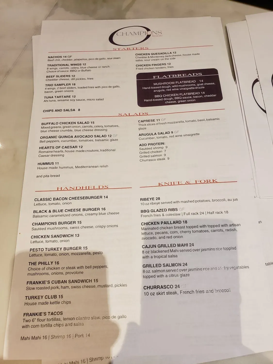 Menu 1