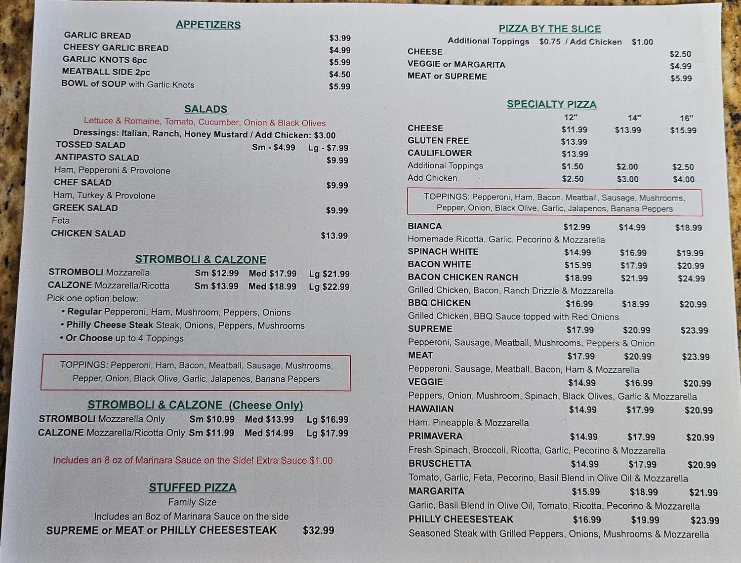 Menu 1