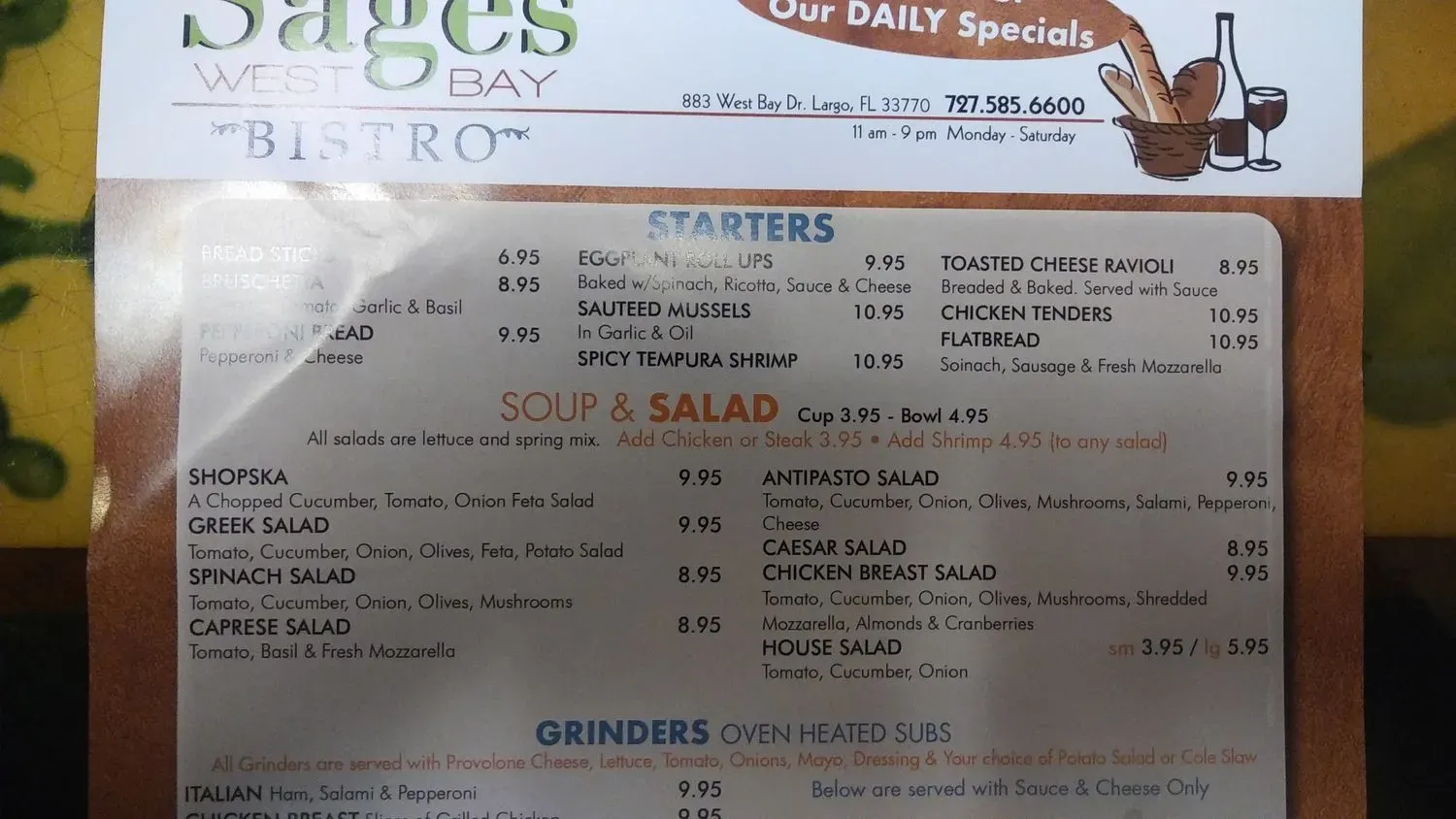 Menu 5