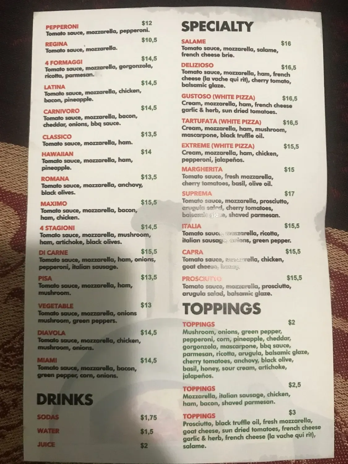 Menu 5