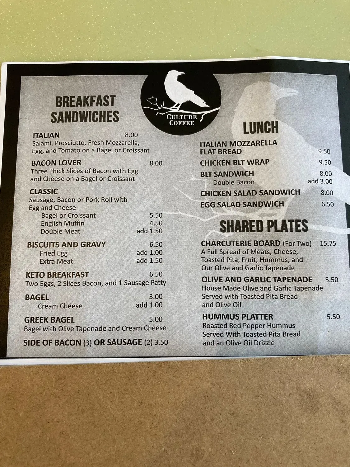 Menu 1