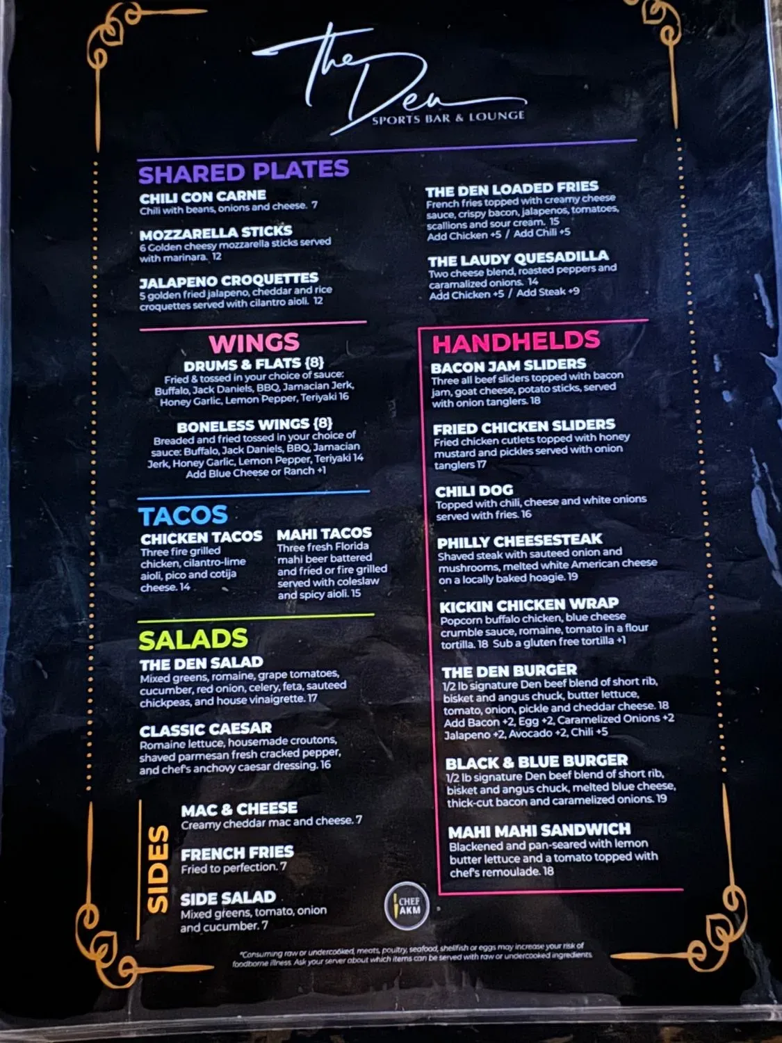 Menu 1