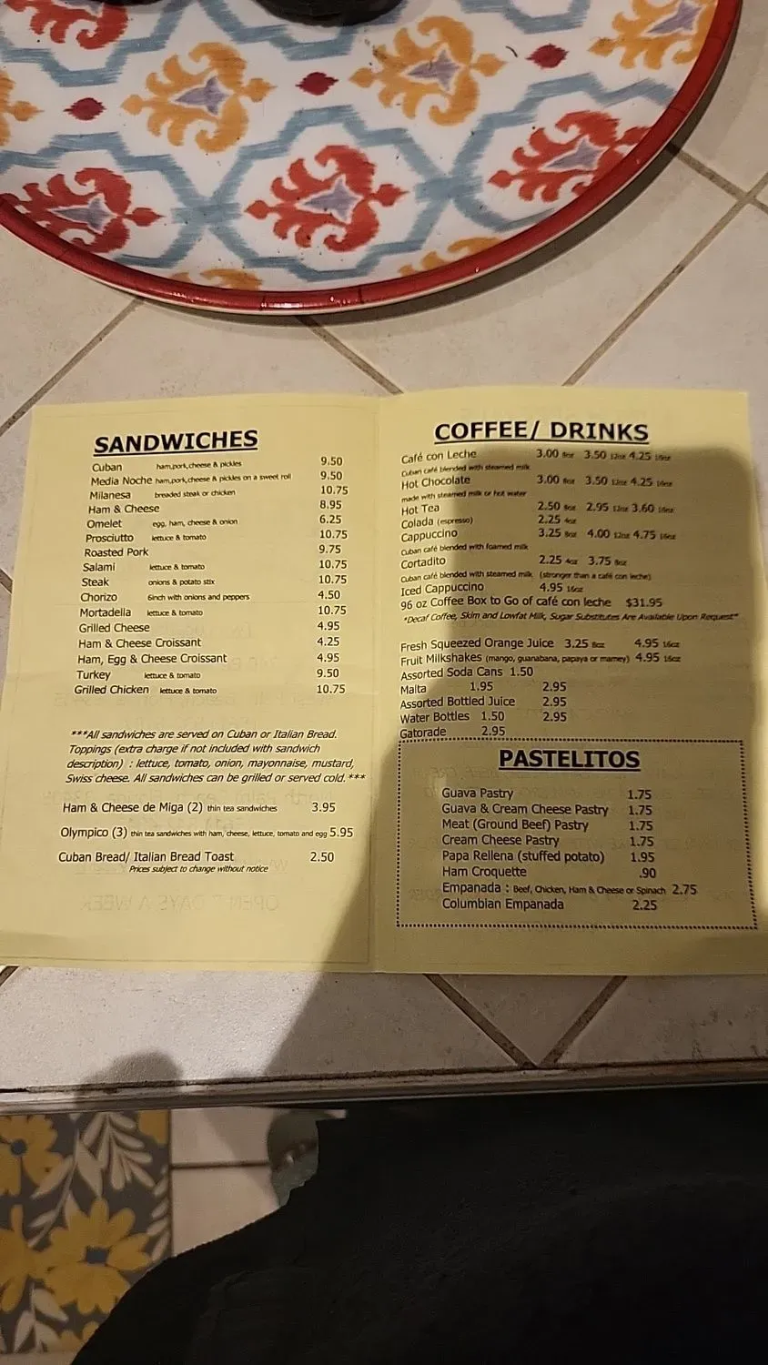 Menu 1