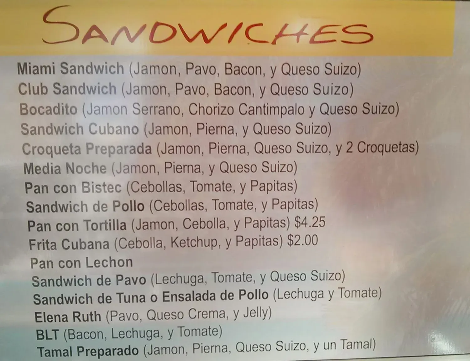 Menu 2