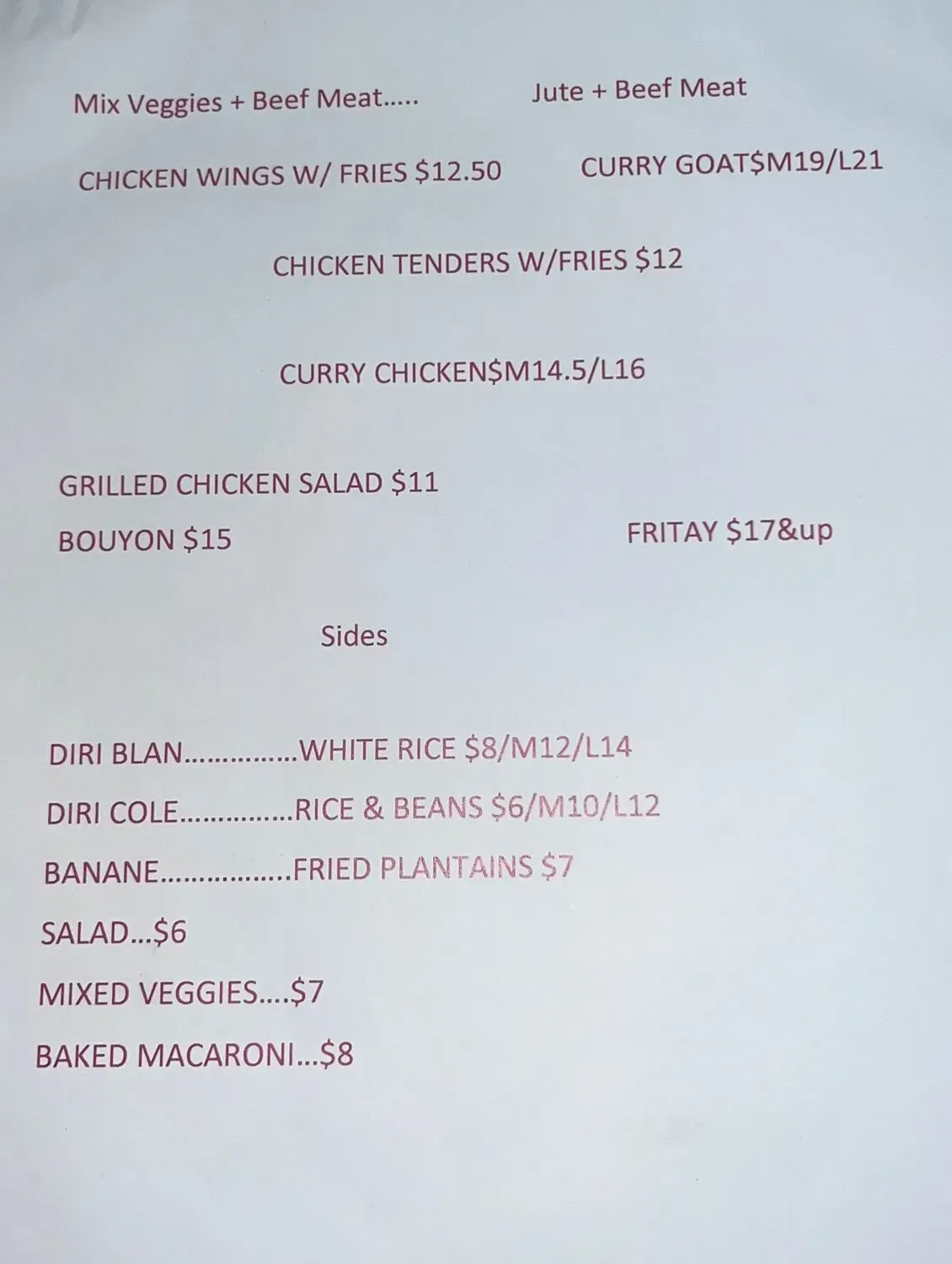 Menu 1