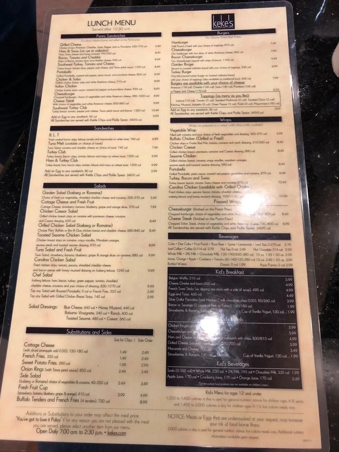 Menu 6