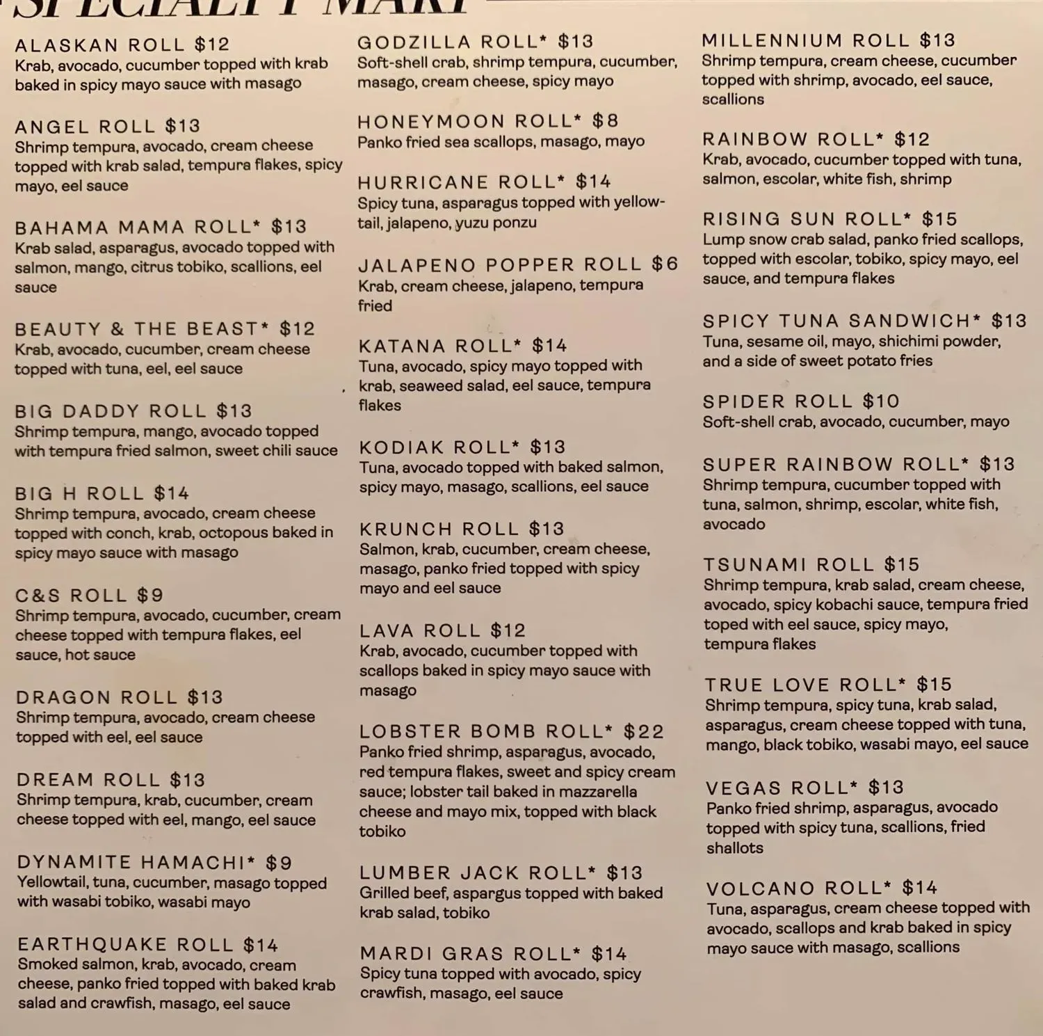 Menu 1