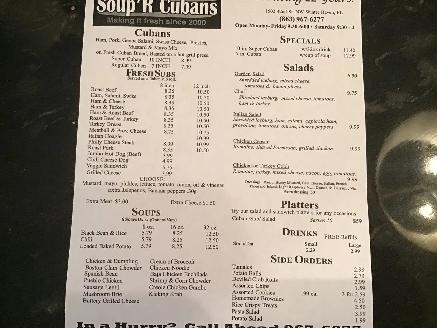 Menu 3